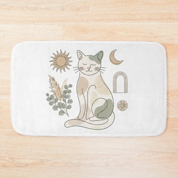 Item preview, Celestial Cat with Pampas Grass designed and sold by Snurly.