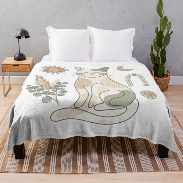 Item preview, Celestial Cat with Pampas Grass designed and sold by Snurly.