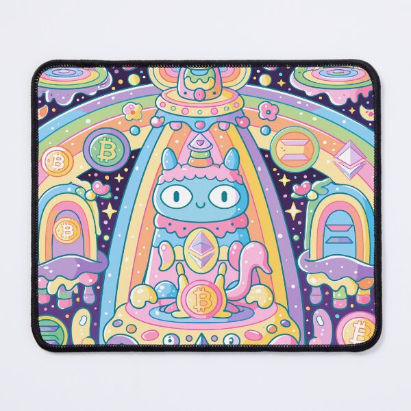 Item preview, Whimsical Crypto Cat Rainbow Dreams designed and sold by Romgora.