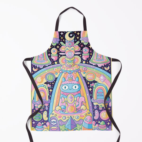 Item preview, Whimsical Crypto Cat Rainbow Dreams designed and sold by Romgora.