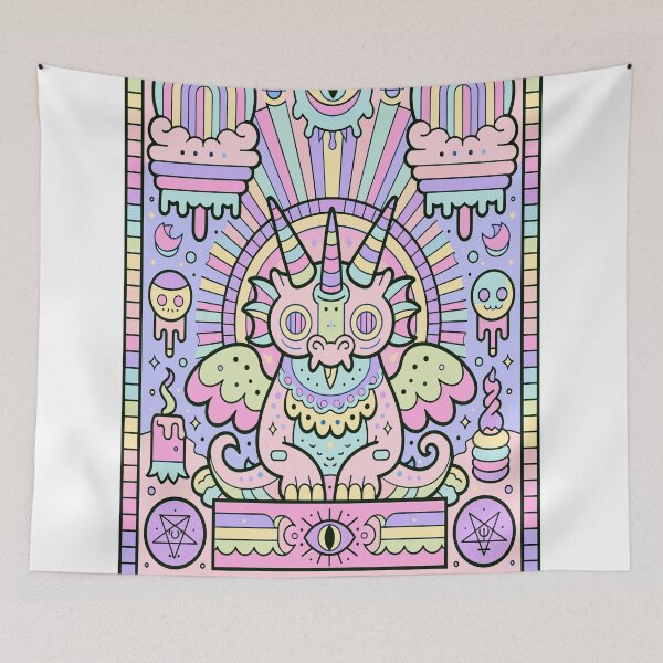 Item preview, Pastel Dreamy Occult Dragon Mystical Fantasy Art designed and sold by Romgora.