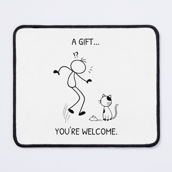 Item preview, Funny Cat Bringing Owner a Mouse Gift Cat Owner Humor designed and sold by Pebl-Co.