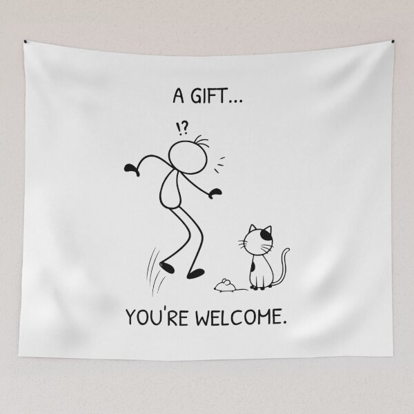 Item preview, Funny Cat Bringing Owner a Mouse Gift Cat Owner Humor designed and sold by Pebl-Co.