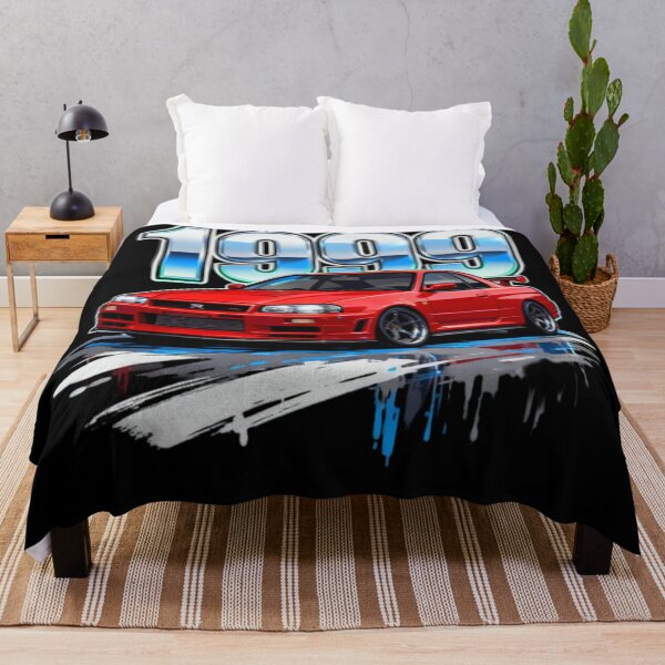 Item preview, 1999 Red Nissan Skyline GT-R R34 Vintage JDM Sports Car Graphic Art designed and sold by Bubble-Bay Shop.