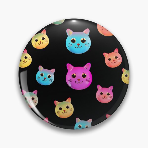 Item preview, Colorful Kawaii Cat Faces Pattern – Cute Rainbow Kitty Design designed and sold by IMuDesigner.
