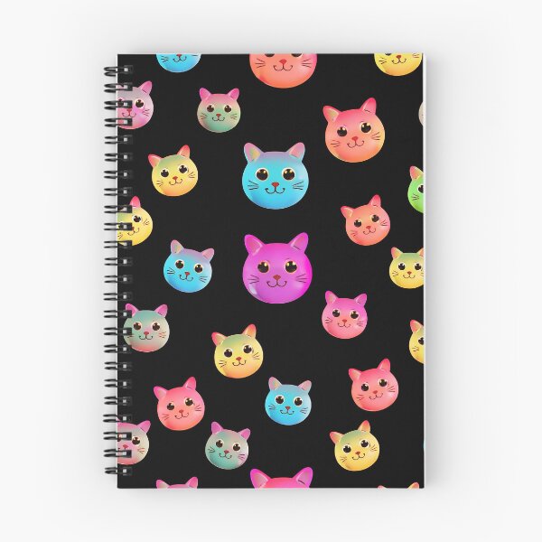 Item preview, Colorful Kawaii Cat Faces Pattern – Cute Rainbow Kitty Design designed and sold by IMuDesigner.