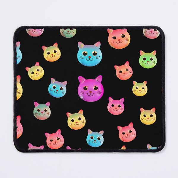 Item preview, Colorful Kawaii Cat Faces Pattern – Cute Rainbow Kitty Design designed and sold by IMuDesigner.