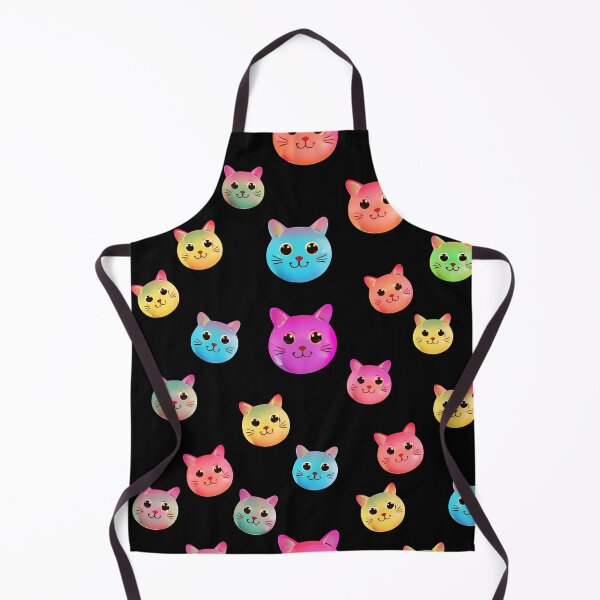 Item preview, Colorful Kawaii Cat Faces Pattern – Cute Rainbow Kitty Design designed and sold by IMuDesigner.