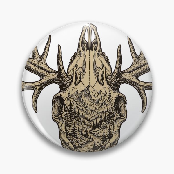 Item preview, Deer Skull Mountains Forest Hunting Nature designed and sold by Ameir12.