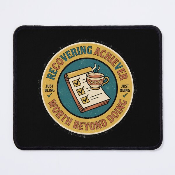 Item preview, Recovering Achiever Worth Beyond Doing Retro Badge designed and sold by DuckOddity.