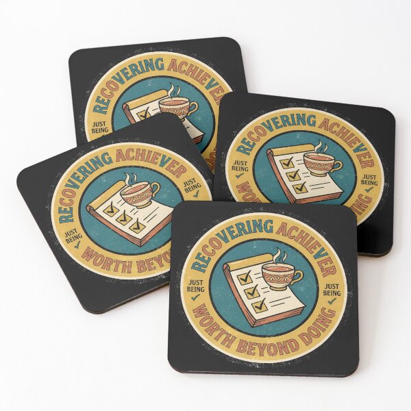 Item preview, Recovering Achiever Worth Beyond Doing Retro Badge designed and sold by DuckOddity.