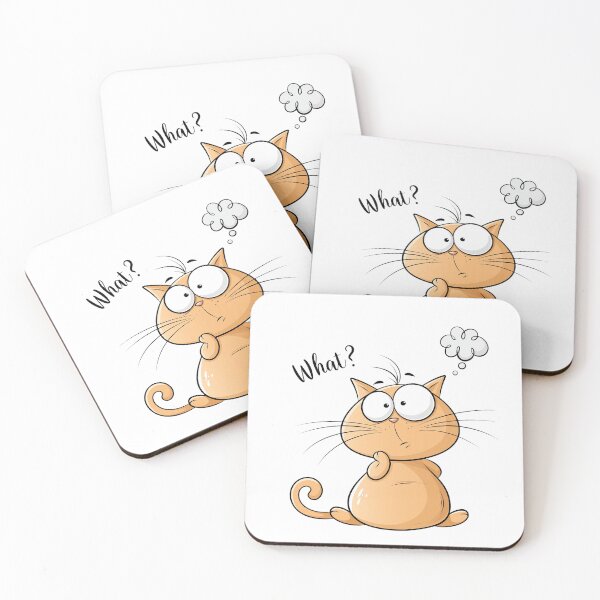 Item preview, cute cartoon cat with a question what designed and sold by TanyaLovus.