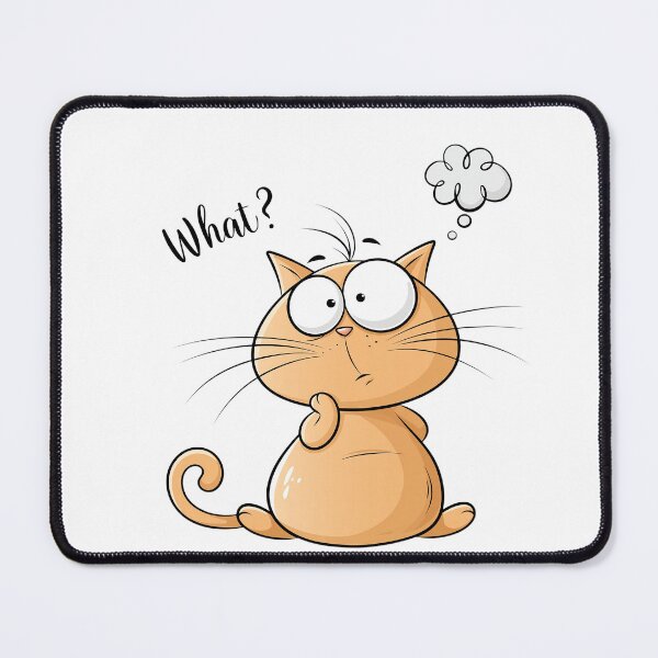 Item preview, cute cartoon cat with a question what designed and sold by TanyaLovus.