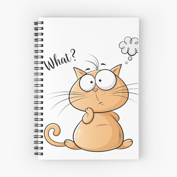 Item preview, cute cartoon cat with a question what designed and sold by TanyaLovus.
