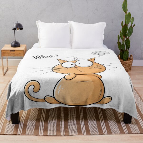 Item preview, cute cartoon cat with a question what designed and sold by TanyaLovus.