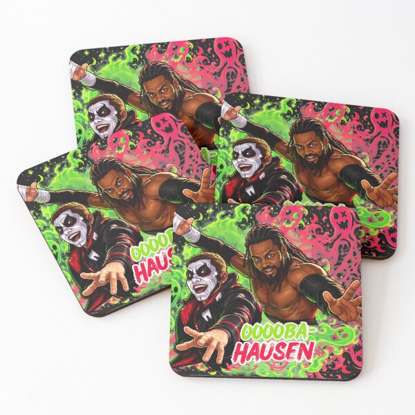 Item preview, OOOOBA-HAUSEN - Neon Horror Wrestling Tag Team Fan Art designed and sold by PufferPhishDzn.