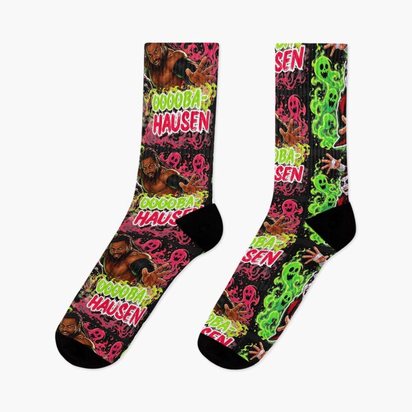 Item preview, OOOOBA-HAUSEN - Neon Horror Wrestling Tag Team Fan Art designed and sold by PufferPhishDzn.