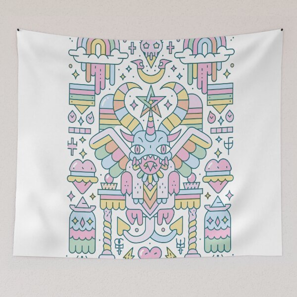 Item preview, Whimsical Pastel Rainbow Goth Creature designed and sold by Romgora.