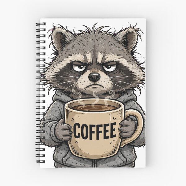 Item preview, Grumpy Raccoon Coffee Funny Tired Meme designed and sold by Ameir12.