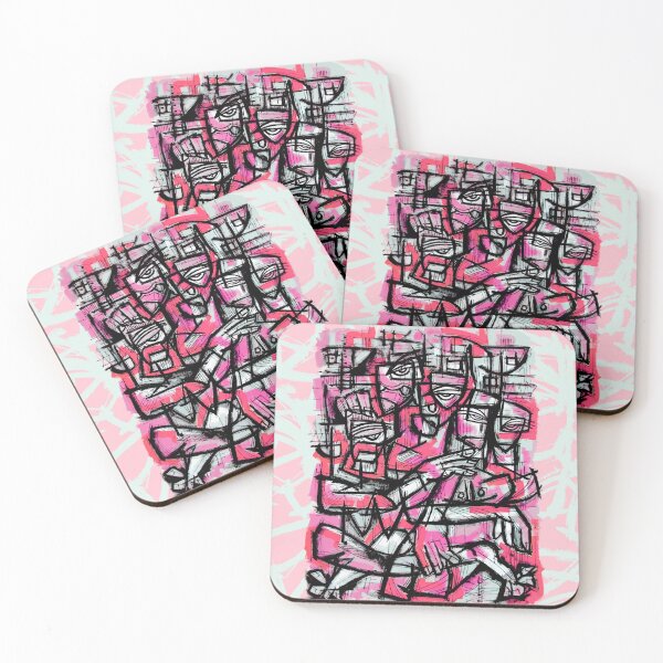 Item preview, FUCHSIA CUBISM: GEOMETRIC ENCOUNTER designed and sold by supernikol.