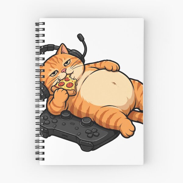 Item preview, Fat Cat Gaming Controller Pizza Funny Gamer designed and sold by Ameir12.