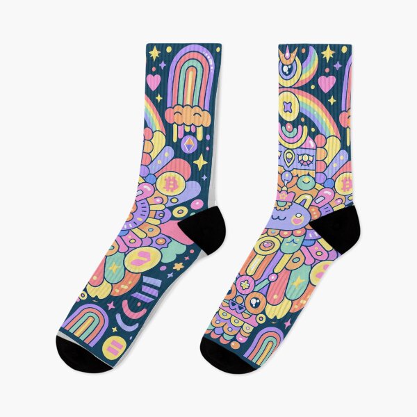 Item preview, Vibrant Cosmic Crypto Rainbow Totem designed and sold by Romgora.