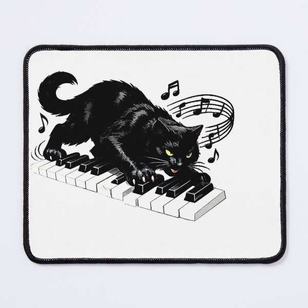Item preview, Black Cat Playing Piano designed and sold by say_li03.