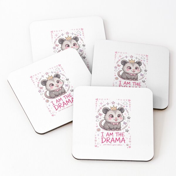 Item preview, I Am The Drama Pink Drama Queen Edition - Cute Kawaii Possum Princess designed and sold by HealingEraInk.