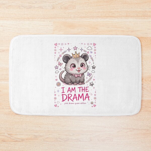 Item preview, I Am The Drama Pink Drama Queen Edition - Cute Kawaii Possum Princess designed and sold by HealingEraInk.