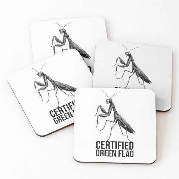 Item preview, Praying Mantis Certified Green Flag Funny Insect Design designed and sold by xndrlab.