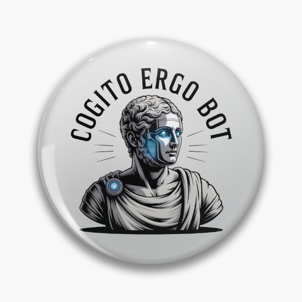 Item preview, Cogito Ergo Bot – Funny AI Robot Philosophy Design designed and sold by Jollys-ArtShop.
