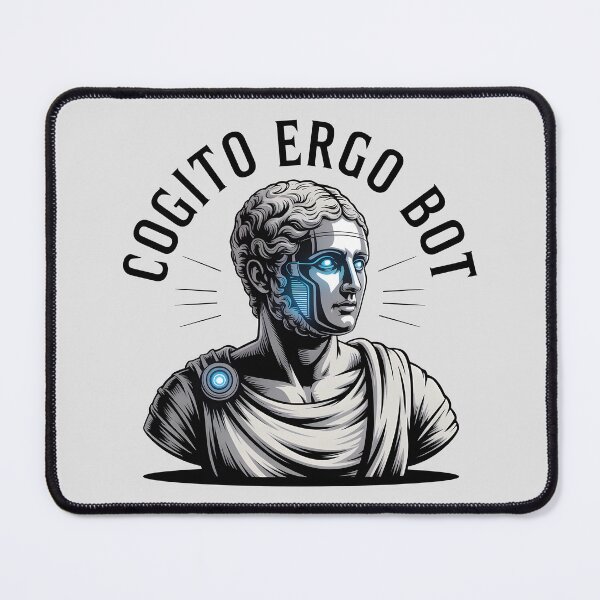 Item preview, Cogito Ergo Bot – Funny AI Robot Philosophy Design designed and sold by Jollys-ArtShop.