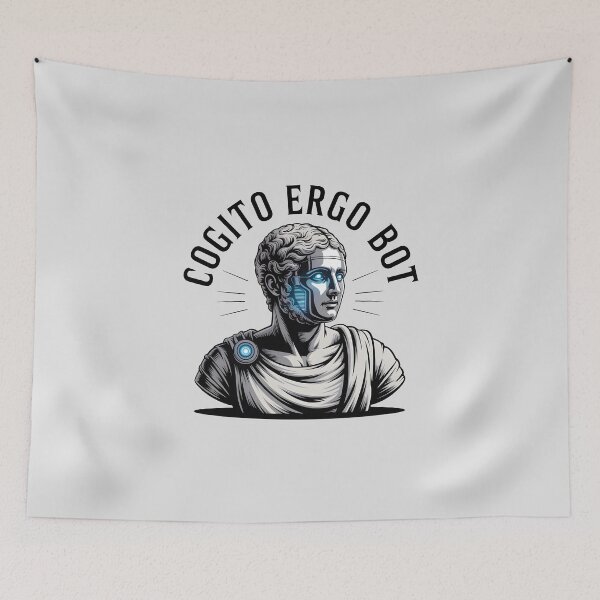 Item preview, Cogito Ergo Bot – Funny AI Robot Philosophy Design designed and sold by Jollys-ArtShop.