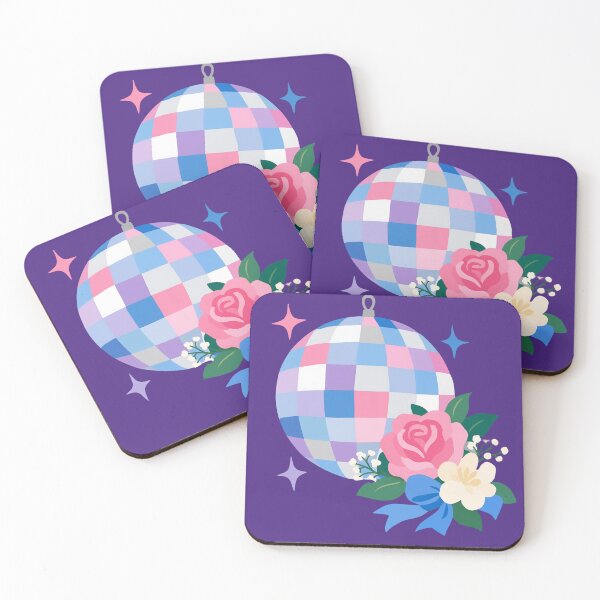 Item preview, Disco ball flower sticker designed and sold by DesignPMG.