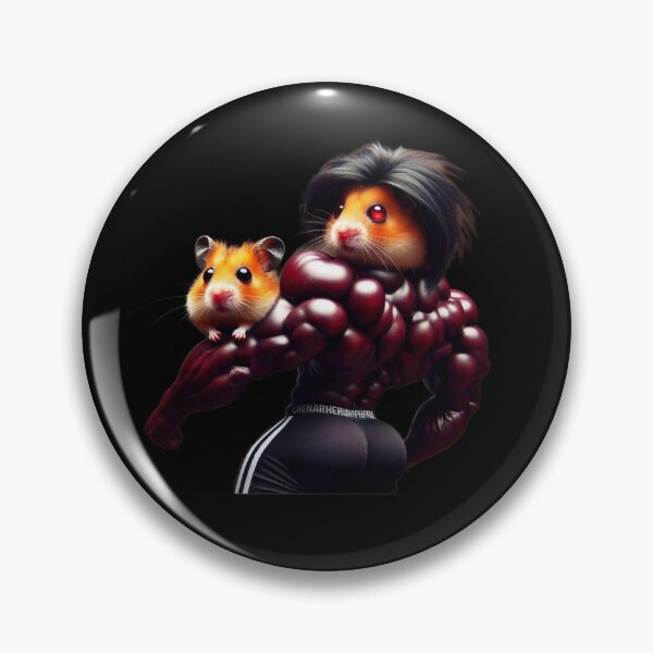 Item preview, Buff Cherry Hamster Anime Hair holding Tiny Hamster designed and sold by LujziWorld.