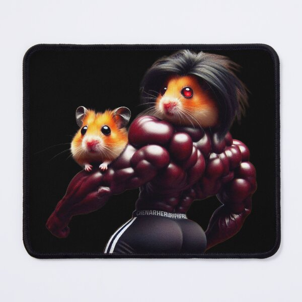 Item preview, Buff Cherry Hamster Anime Hair holding Tiny Hamster designed and sold by LujziWorld.