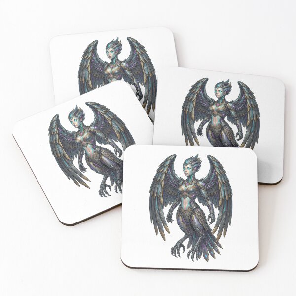 Item preview, Cyber Sirin Bird Woman Mythical Creature designed and sold by CalmFrameArt.