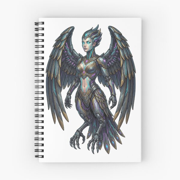 Item preview, Cyber Sirin Bird Woman Mythical Creature designed and sold by CalmFrameArt.