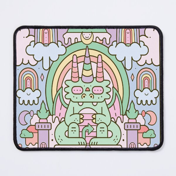Item preview, Cosmic All-Seeing Dragon Rainbow Pastel Art designed and sold by Romgora.