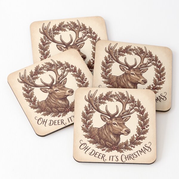 Item preview, Reindeer Portrait Wreath designed and sold by Aliumcollection.