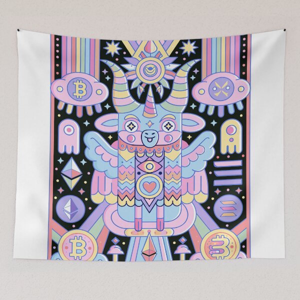 Item preview, Pastel Cosmic Crypto Spirit Creature Vision designed and sold by Romgora.