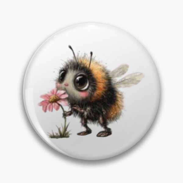 Item preview, Adorable Bee Holding a Flower designed and sold by vanndhi.