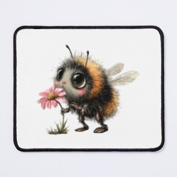 Item preview, Adorable Bee Holding a Flower designed and sold by vanndhi.