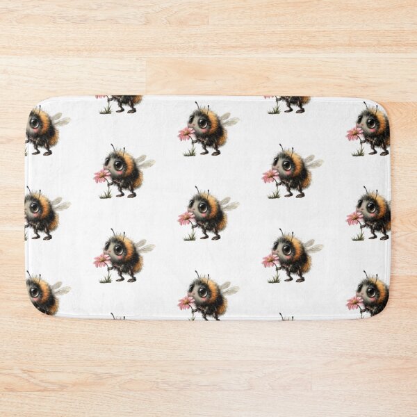 Item preview, Adorable Bee Holding a Flower designed and sold by vanndhi.