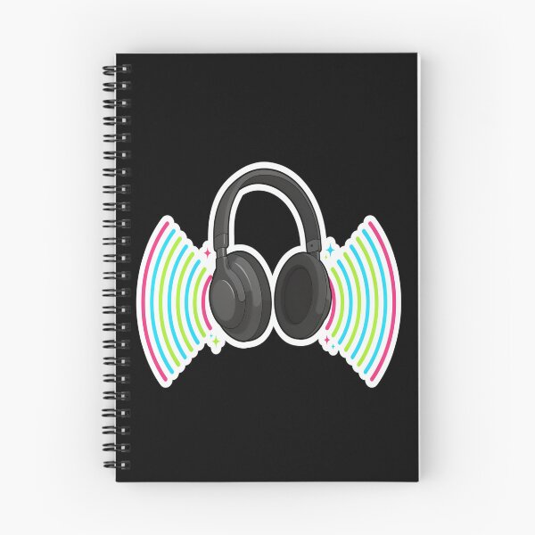 Item preview, Neon Headphones – Modern Soundwave Music Design designed and sold by Midnight Veil Designs.