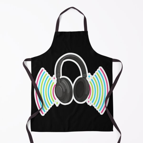 Item preview, Neon Headphones – Modern Soundwave Music Design designed and sold by Midnight Veil Designs.