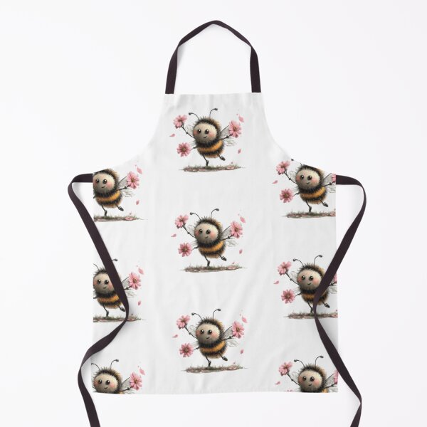 Item preview, Cheerful Bee with Pink Flowers designed and sold by vanndhi.