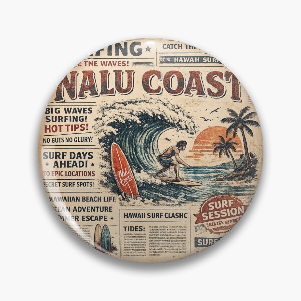 Item preview, Nalu Coast Surf Newspaper | Hawaiian Wave & Beach Club   designed and sold by Nalu Coast.