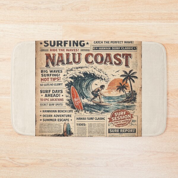 Item preview, Nalu Coast Surf Newspaper | Hawaiian Wave & Beach Club   designed and sold by Nalu Coast.
