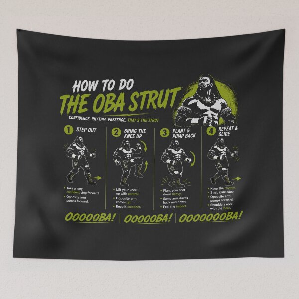 Item preview, How To Do The Oba Strut - Funny Pro Wrestling Walk Tutorial Poster Shirt designed and sold by PufferPhishDzn.